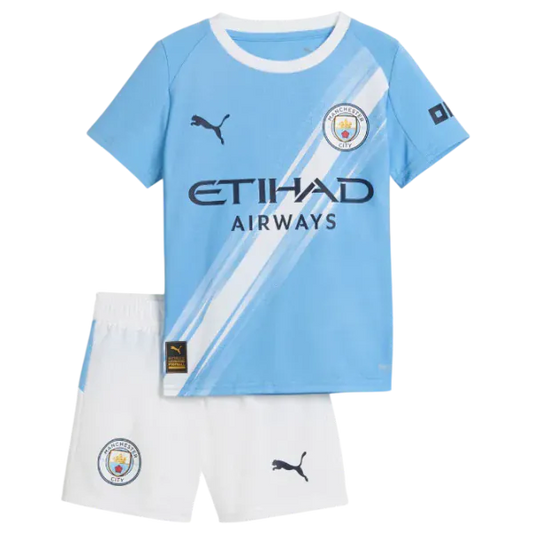 CONJUNTO INFANTIL MANCHESTER CITY I 2025/26 PRONTA ENTREGA