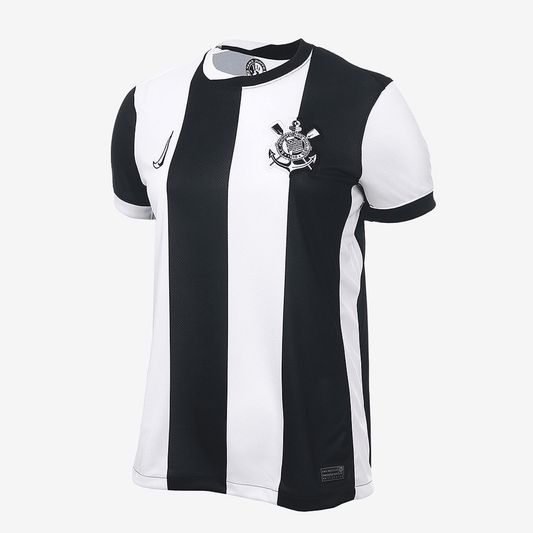 CAMISA FEMININA TIMAOIII THIRD 2024/25 PRETO/BRANCO