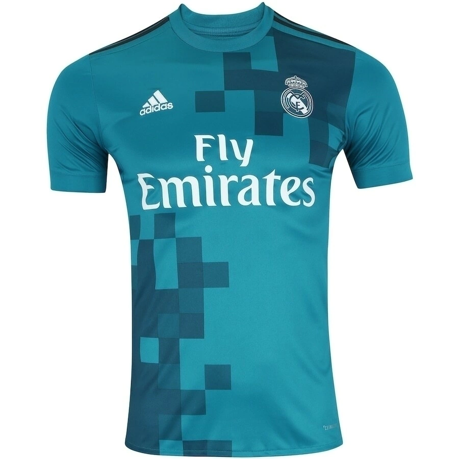 Camisa Retrô Real Madrid 2017/18 TERCEIRA AZUL