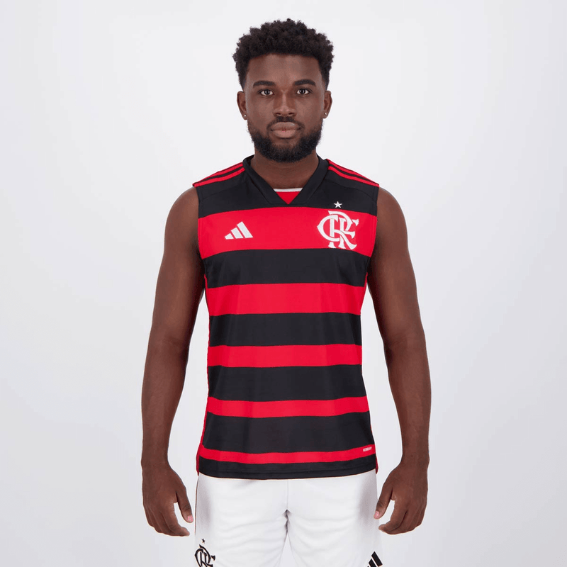 camisa_adidas_flamengo_2024_24-25_masculina-lançamento-torcedor-preta-VERMELHA-REGATA-SEM-MANGA