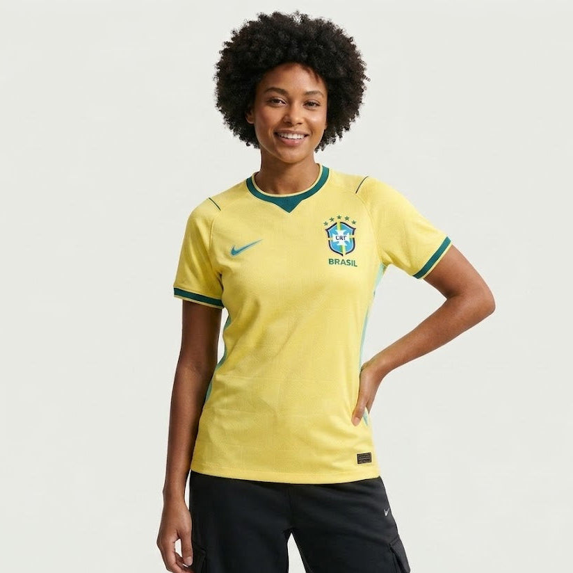 CAMISA FEMININA SEL. BR HOME 2026 TORCEDOR COPA DO MUNDO