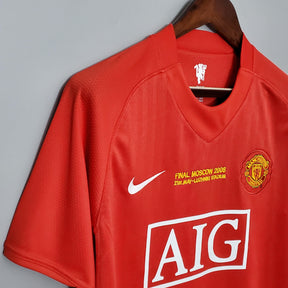 Camisa Retrô Manchester United 2007/08 Edição Champions League