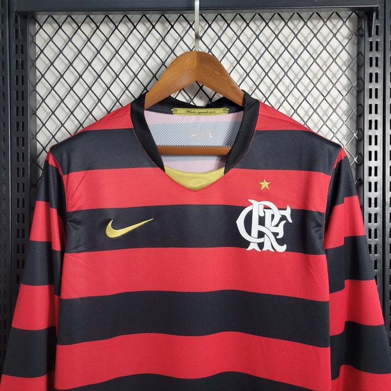 Camisa Retrô CR Flamengo Manga Longa 2008/09 Home