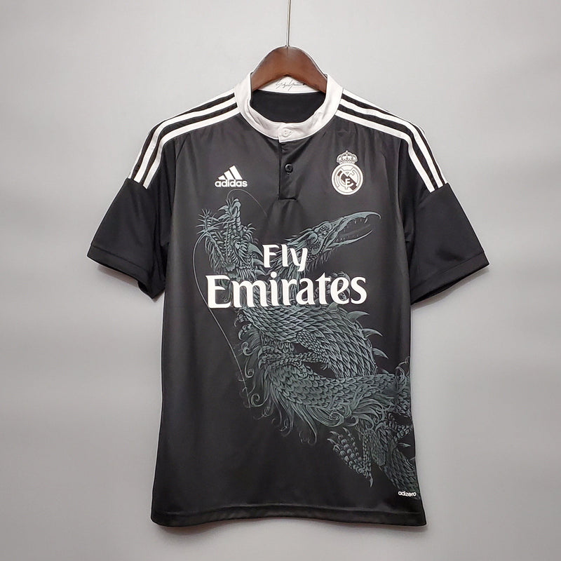 camisa-real-madrid-HOME-torcedor-masculina-2014/15-bwin-cr7-preta-dragão-adidas-RETRO